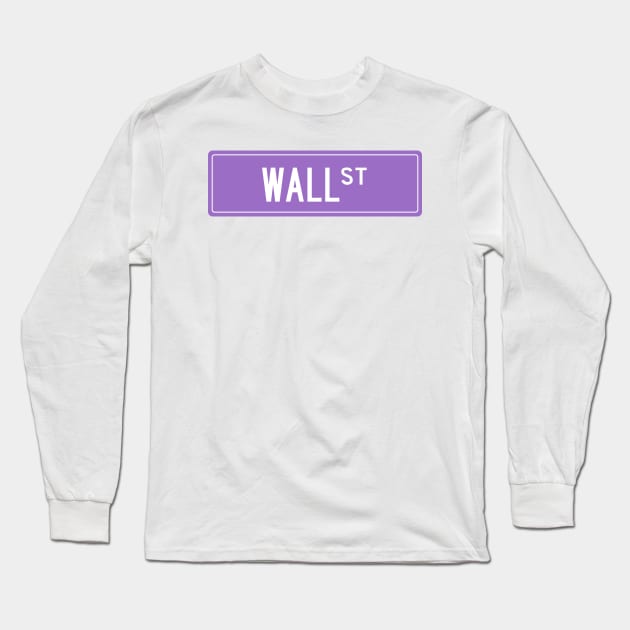 Wall st purple Long Sleeve T-Shirt by annacush